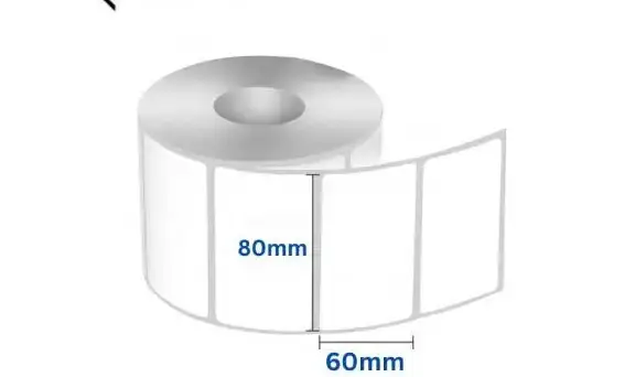 Giấy decal thường 80x60mm cuộn 50m