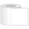 Giấy in mã vạch 1 tem PVC 108x108x100M, bo góc
