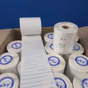 Giấy in mã vạch 3 tem 35x10x50m