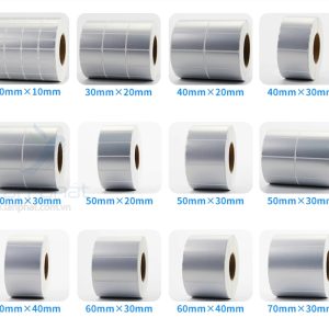 Giấy in mã vạch mạ thiếc 2 tem 40x20x50M
