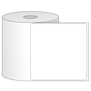 Giấy in mã vạch PVC 1 tem 100x100x50M, bo góc