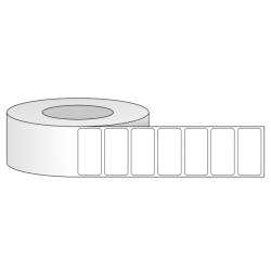Giấy in mã vạch PVC 1 tem 36x10x100M, bo góc