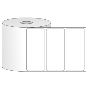 Giấy in mã vạch PVC 1 tem 87x29x50m, bo góc