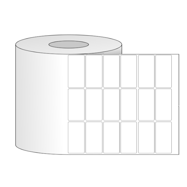 Giấy in mã vạch PVC 3 tem 35x10x40M, bo góc