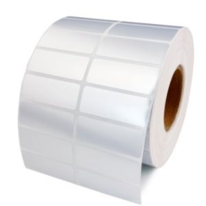 Giấy in mã vạch xi bạc 2 tem 38x13x50m (bo góc)