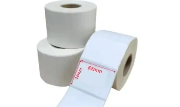 Giấy in tem 52x32mm cuộn 30m