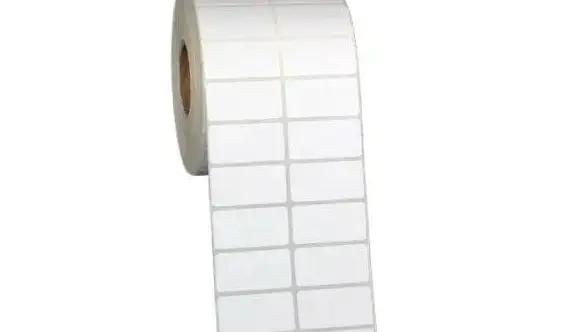 Giấy in tem cảm nhiệt 2 tem 35x22mm cuộn 25m