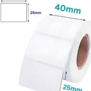 Giấy in tem cảm nhiệt 40x25mm cuộn 30m