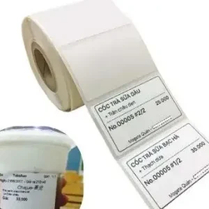 Giấy in tem nhãn 50x30mm cuộn 20m
