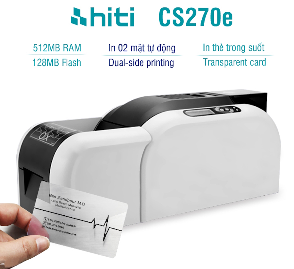 Máy in thẻ nhựa Hiti CS270e (in 2 mặt tự động)