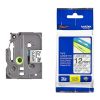 Nhãn TZe-435 tiêu chuẩn - Chữ trắng trên nền đỏ 12mm