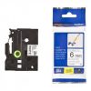 Nhãn TZe-FX211 siêu dẻo - Chữ đen trên nền trong 6mm