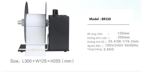 Máy cuốn nhãn mã vạch tự động BR150