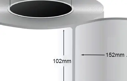 Decal công nghiệp PVC 102 x 152 mm lõi 76 mm