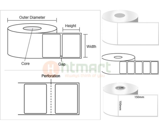 Decal PVC Fasson 100 x 80 mm x 50 m