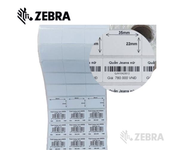 Decal mã vạch 3 tem 35x22mm cuộn 50m (giấy thường)