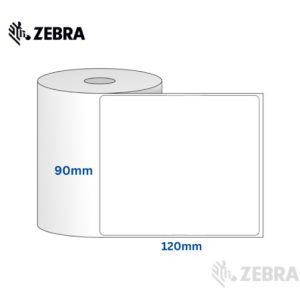 Giấy in mã vạch 1 tem bo góc 90x120mm cuộn 50m (decal thường)