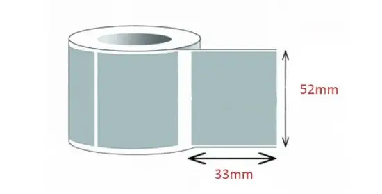 Giấy cảm nhiệt 1 tem 52 x 33 mm x 30 m