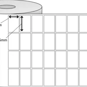 Giấy decal thường 4 tem 25 x 15 mm x 50 m