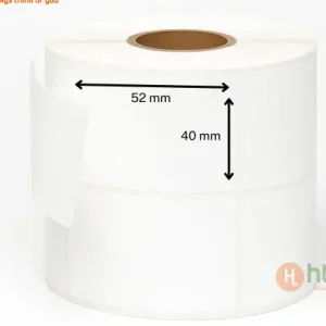 Giấy decal thường 52 x 40 mm x 50 m