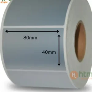 Giấy decal xi bạc 80 x 40 mm x 50 m